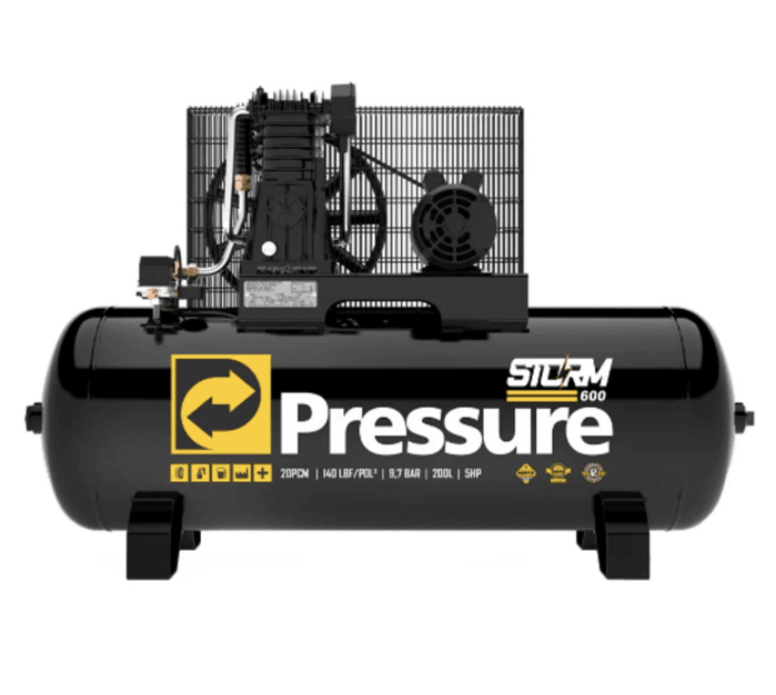 Compressor de Ar 20PCM | 200L | 175PSI 220/380V | PRESSURE