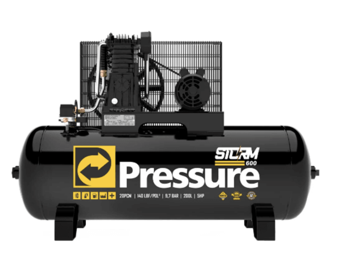 Compressor de Ar 20PCM | 200L | 175PSI 220/380V | PRESSURE